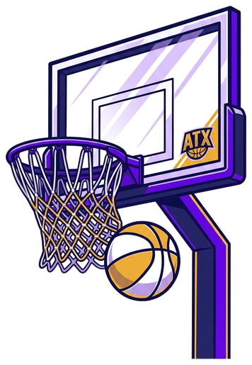 Illustrated Wildcats basketball hoop