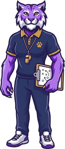 Wildcats coach mascot illustration